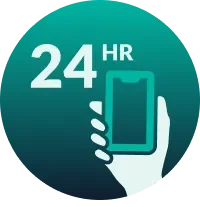 24 hour emergency icon